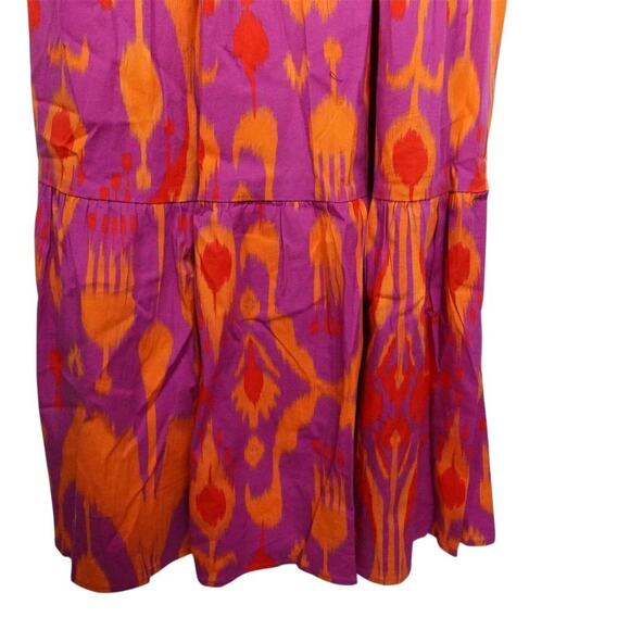 New Sheridan French Women's Maxi Bow Dress Sunset Ikat Large Multicolor 2308-30 - Picture 5 of 13